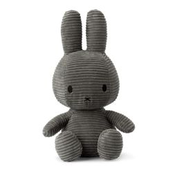 Mørkegrå Miffy bamse - Fløjl 33 cm - Bon Ton Toys