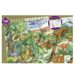 Dinosaur - Observationspuslespil 100 brikker - Djeco