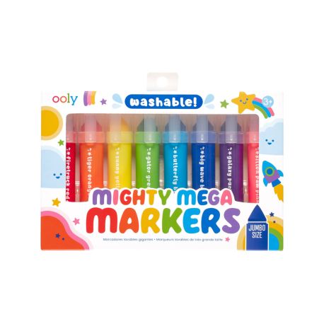 Mighty mega markers - 6 vaskbare tuscher . Ooly