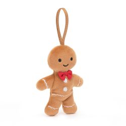 Peberkagemand - Festive Folly bamse til ophæng 10 cm - Jellycat