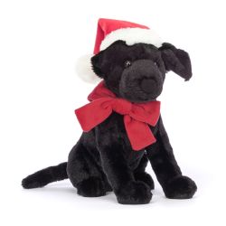 Pippa Labrador med nissehue - Winter Warmer bamse 21 cm - Jellycat