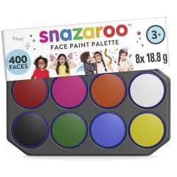 Stor sminkefarve palette - 8 farver - Snazaroo