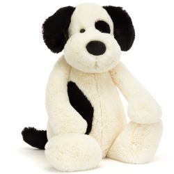 Sort & hvid hvalp - Virkelig stor Bashful bamse 67 cm - Jellycat