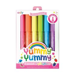 6 stk. Yummy Yummy highlighters med frugt duft - Ooly