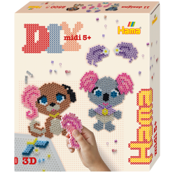 Dyresalon - DIY æske med 2500 midi perler - Hama