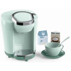 Elektrisk Espressomaskine, kaffekop, sukker & mælk
