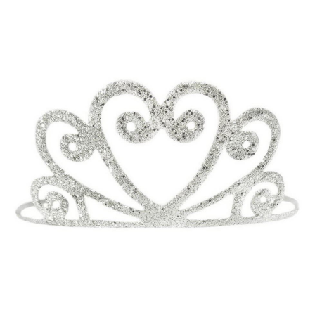 Sølv Glitter Tiara