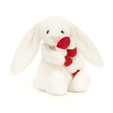 Kanin med slikstok - Bashful julebamse 18 cm