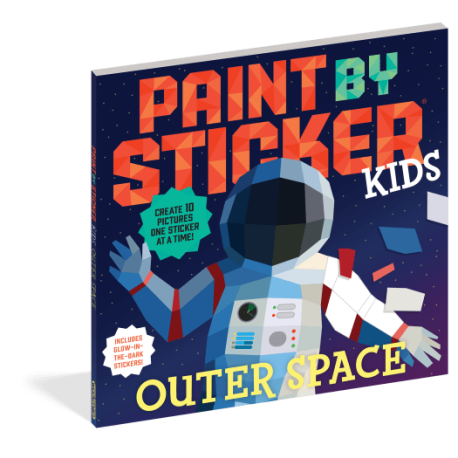 Space med selvlysende klistermærker - Paint By Stickers (5-8 år)