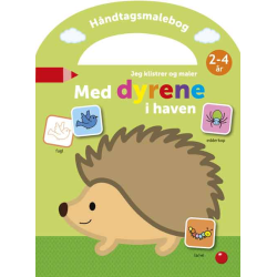 Med dyrerne i haven - Malebog med klistermærker (2-4 år)