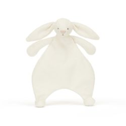 Creme hvid kanin - Bashful flad putteklud 27 cm