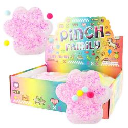 Squishy Cat Paw 13,5 cm - Glitter & kugler - Ass. farver