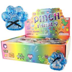 Squishy Cat Paw 6 cm - Klar med glimmer